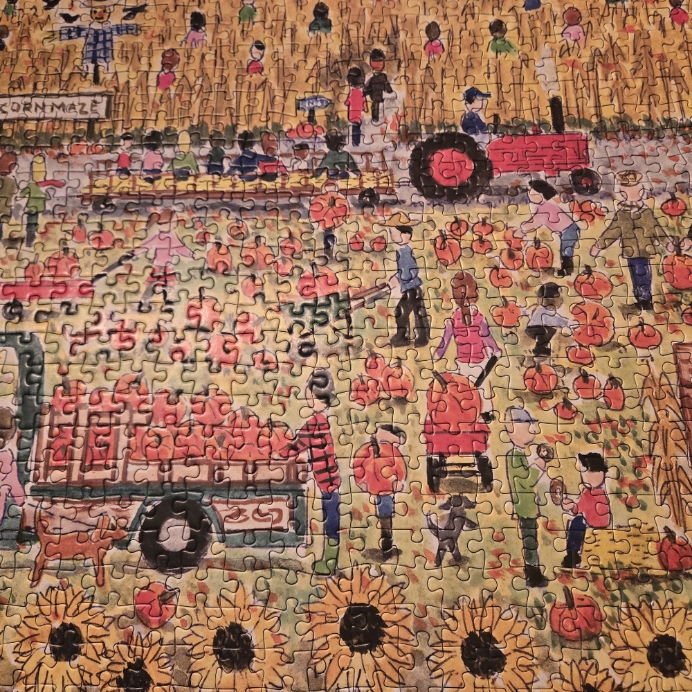 Galison - Pumpkin Patch By Michael Storrings 1000 piece puzzle - Picture 4 of 4